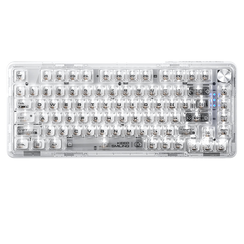 WhatGeek x Machenike K500F-B81 RGB Clear Mechanical Keyboard - keycapcovers
