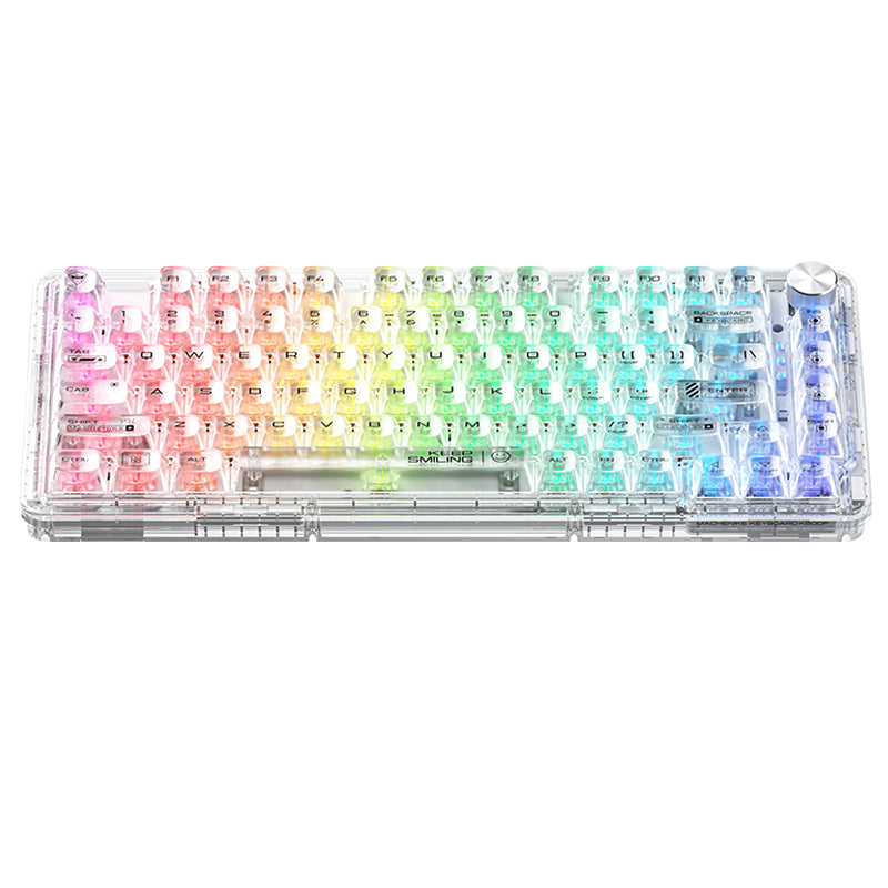 WhatGeek x Machenike K500F-B81 RGB Clear Mechanical Keyboard - keycapcovers