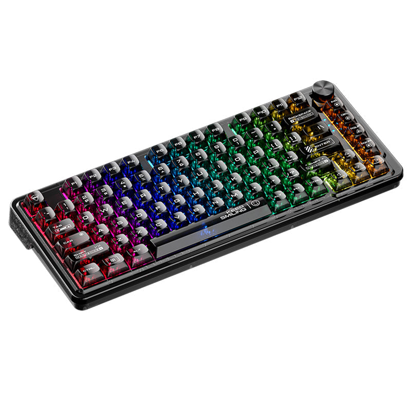 WhatGeek x Machenike K500F-B81 RGB Clear Mechanical Keyboard - keycapcovers