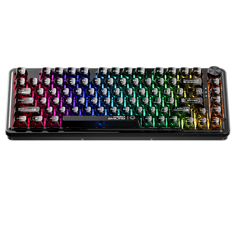 WhatGeek x Machenike K500F-B81 RGB Clear Mechanical Keyboard - keycapcovers