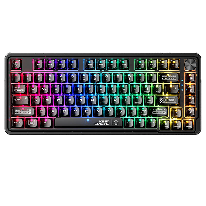 WhatGeek x Machenike K500F-B81 RGB Clear Mechanical Keyboard - keycapcovers