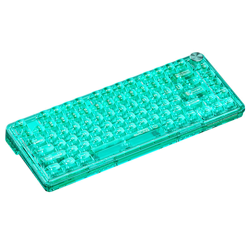 WhatGeek x Machenike K500F-B81 RGB Clear Mechanical Keyboard - keycapcovers