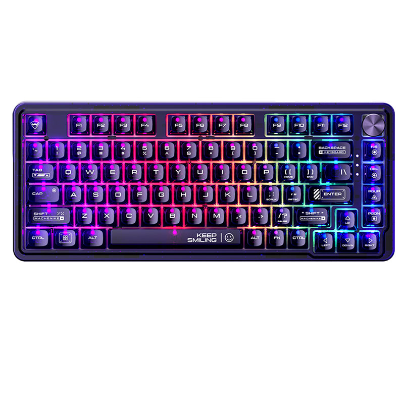 WhatGeek x Machenike K500F-B81 RGB Clear Mechanical Keyboard - keycapcovers