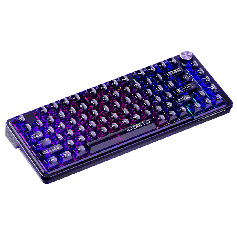 WhatGeek x Machenike K500F-B81 RGB Clear Mechanical Keyboard - keycapcovers