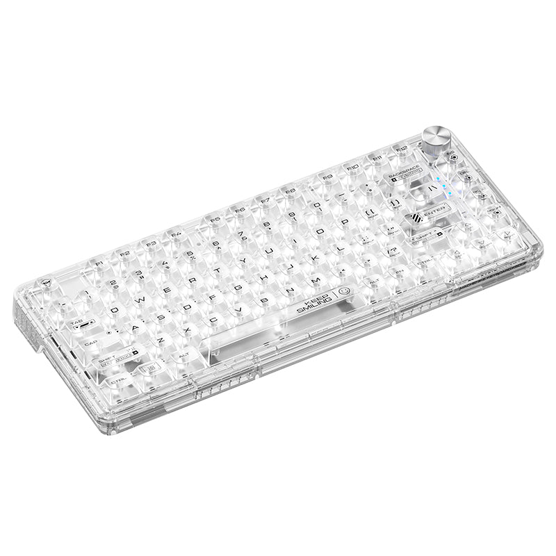 WhatGeek x Machenike K500F-B81 RGB Clear Mechanical Keyboard - keycapcovers