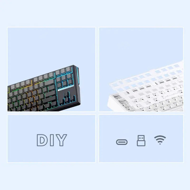 MCHOSE K87 Wireless Gasket Mechanical Keyboard - keycapcovers