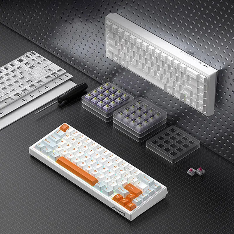 MONKA 3067 Wired White Light Mechanical Keyboard - keycapcovers