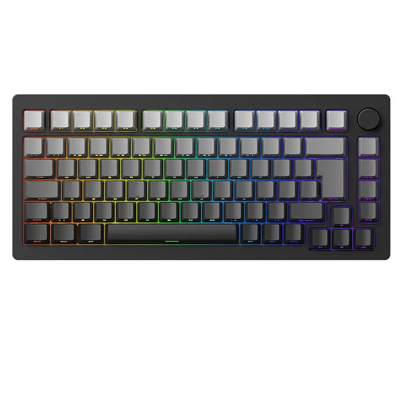 MonsGeek M1W ISO Layout Black Aluminum Wireless Mechanical Keyboard - keycapcovers