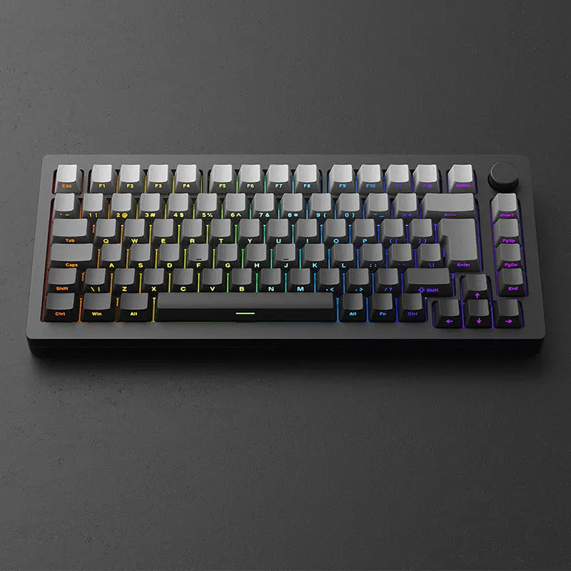 MonsGeek M1W ISO Layout Black Aluminum Wireless Mechanical Keyboard - keycapcovers