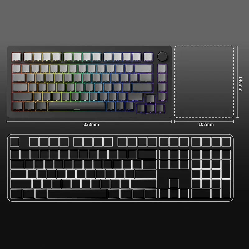 MonsGeek M1 HE-SP Wired Mechanical Keyboard - keycapcovers