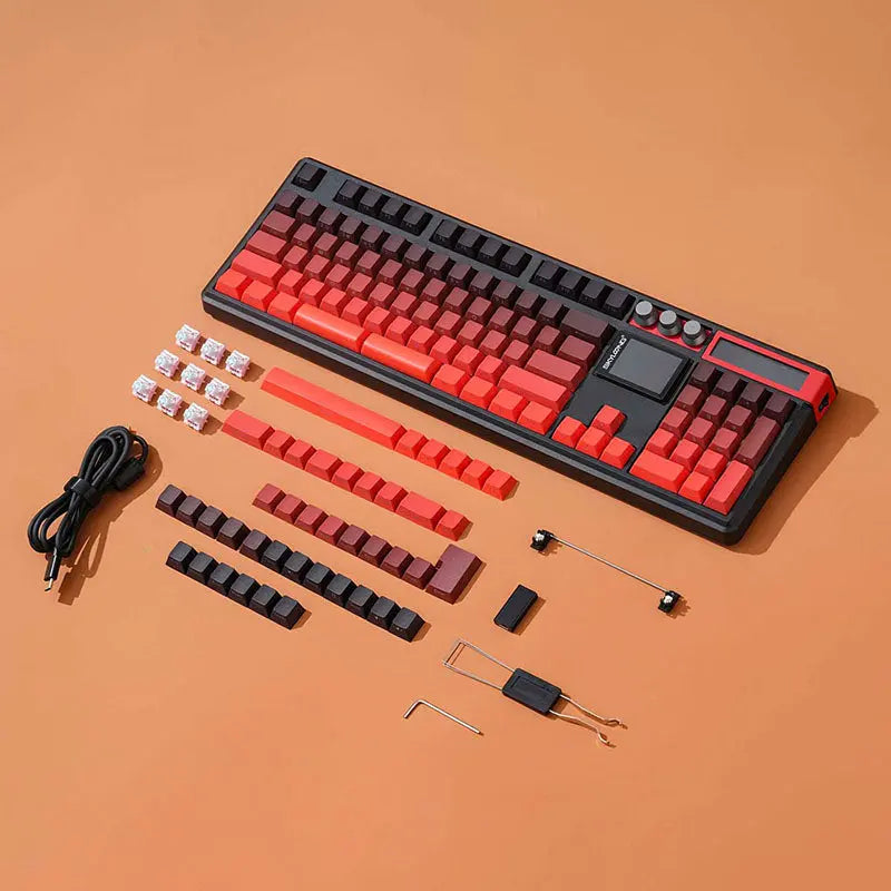 SKYLOONG GK104Pro Dual-Screen Wireless Mechanical Keyboard with Calculate - keycapcovers