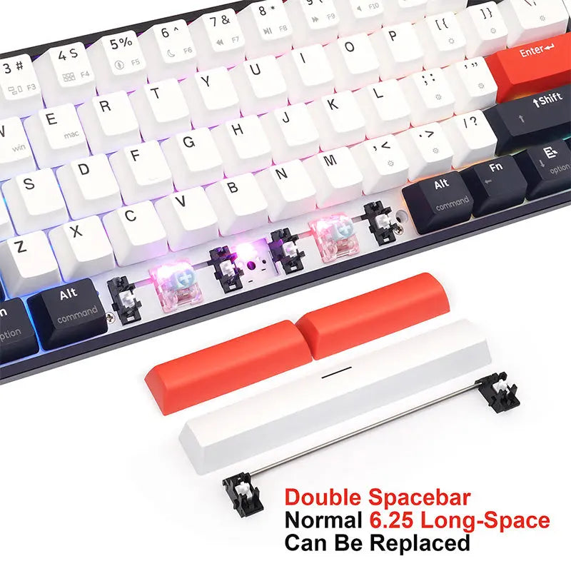 SKYLOONG GK61 QMK/VIA Wireless Mechanical Keyboard - keycapcovers