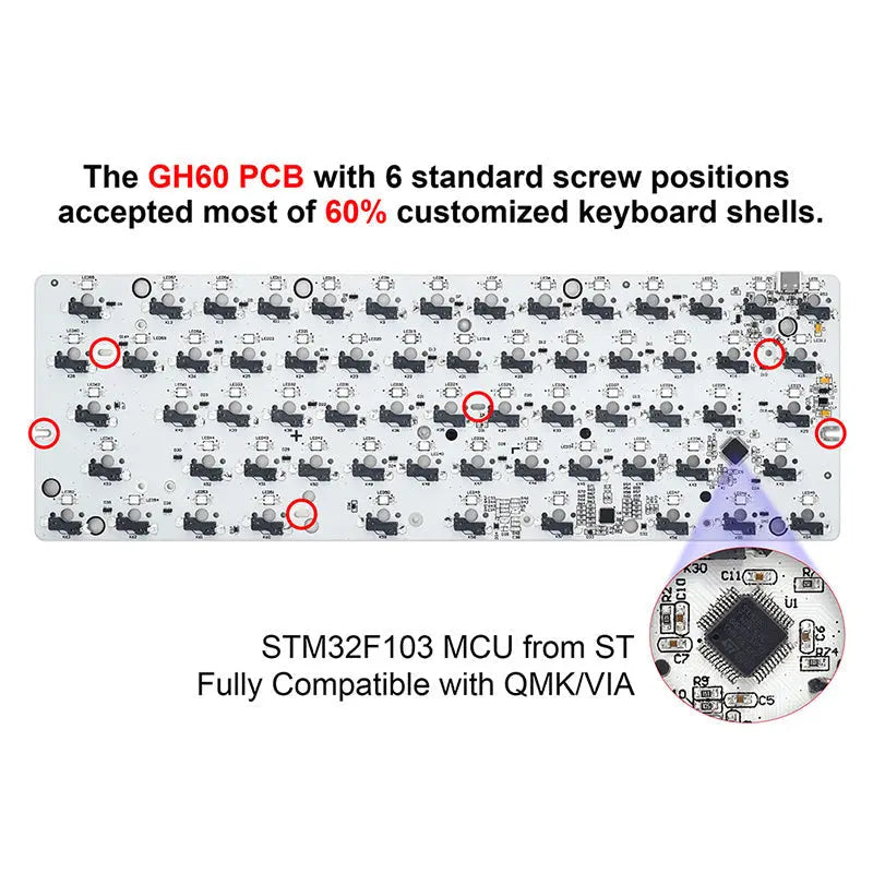 SKYLOONG GK61 QMK/VIA Wireless Mechanical Keyboard - keycapcovers