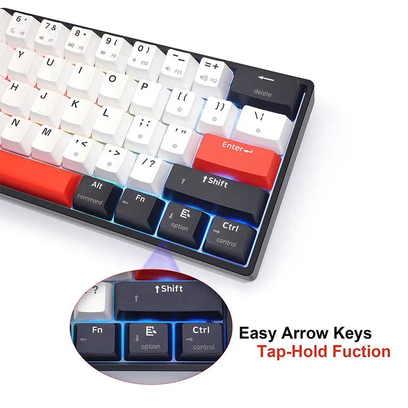SKYLOONG GK61 QMK/VIA Wireless Mechanical Keyboard - keycapcovers