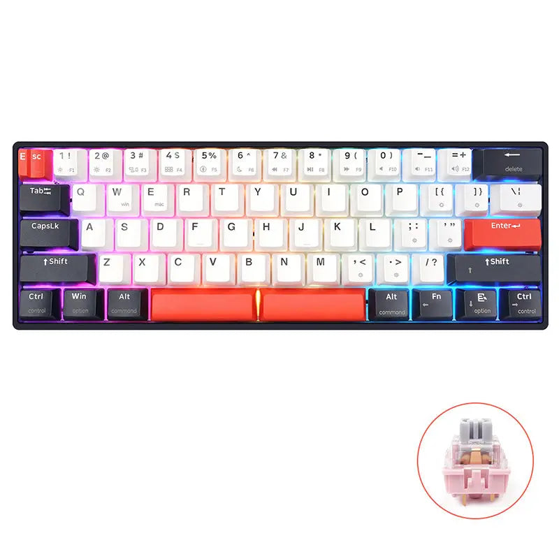 SKYLOONG GK61 QMK/VIA Wireless Mechanical Keyboard - keycapcovers