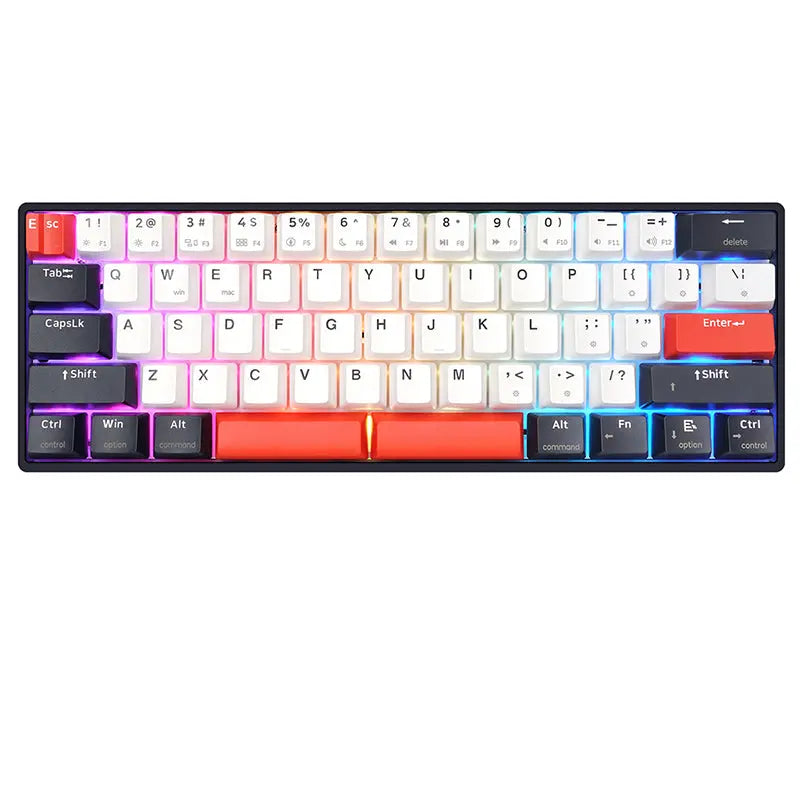 SKYLOONG GK61 QMK/VIA Wireless Mechanical Keyboard - keycapcovers