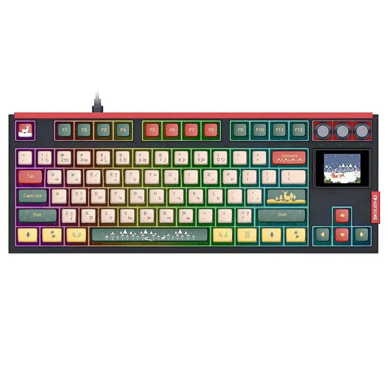 SKYLOONG GK87Pro Christmas Keyboard Combo Christmas Gift - keycapcovers