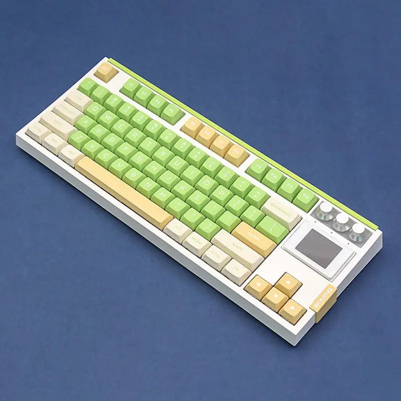 SKYLOONG GK87 Pro Green Wireless Mechanical Keyboard with TFT Screen - keycapcovers