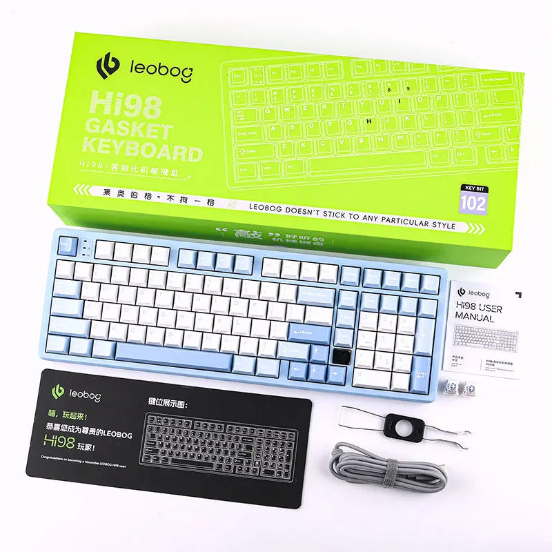 WhatGeek x LEOBOG Hi98 Aluminum Wired Mechanical Keyboard - keycapcovers