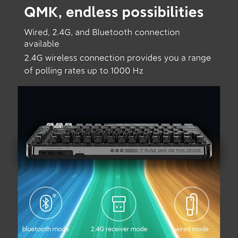 Xiaomi x MIIIW BlackIO 83 QMK VIA Wireless Mechanical Keyboard - keycapcovers