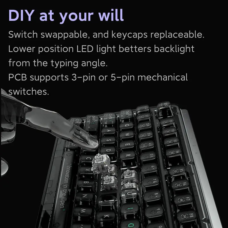 Xiaomi x MIIIW BlackIO 83 QMK VIA Wireless Mechanical Keyboard - keycapcovers