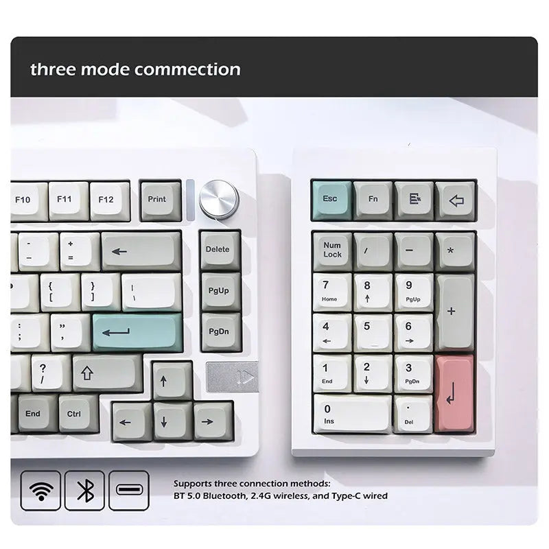 ZUOYA LMK21 Wireless Number Pad Keyboard Kit Support VIA Aluminum Macro Pad - keycapcovers