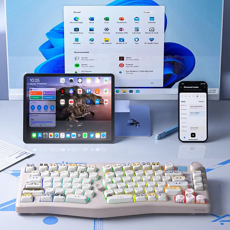 WhatGeek x LEOBOG Alice A75 Wireless Mechanical Keyboard - keycapcovers