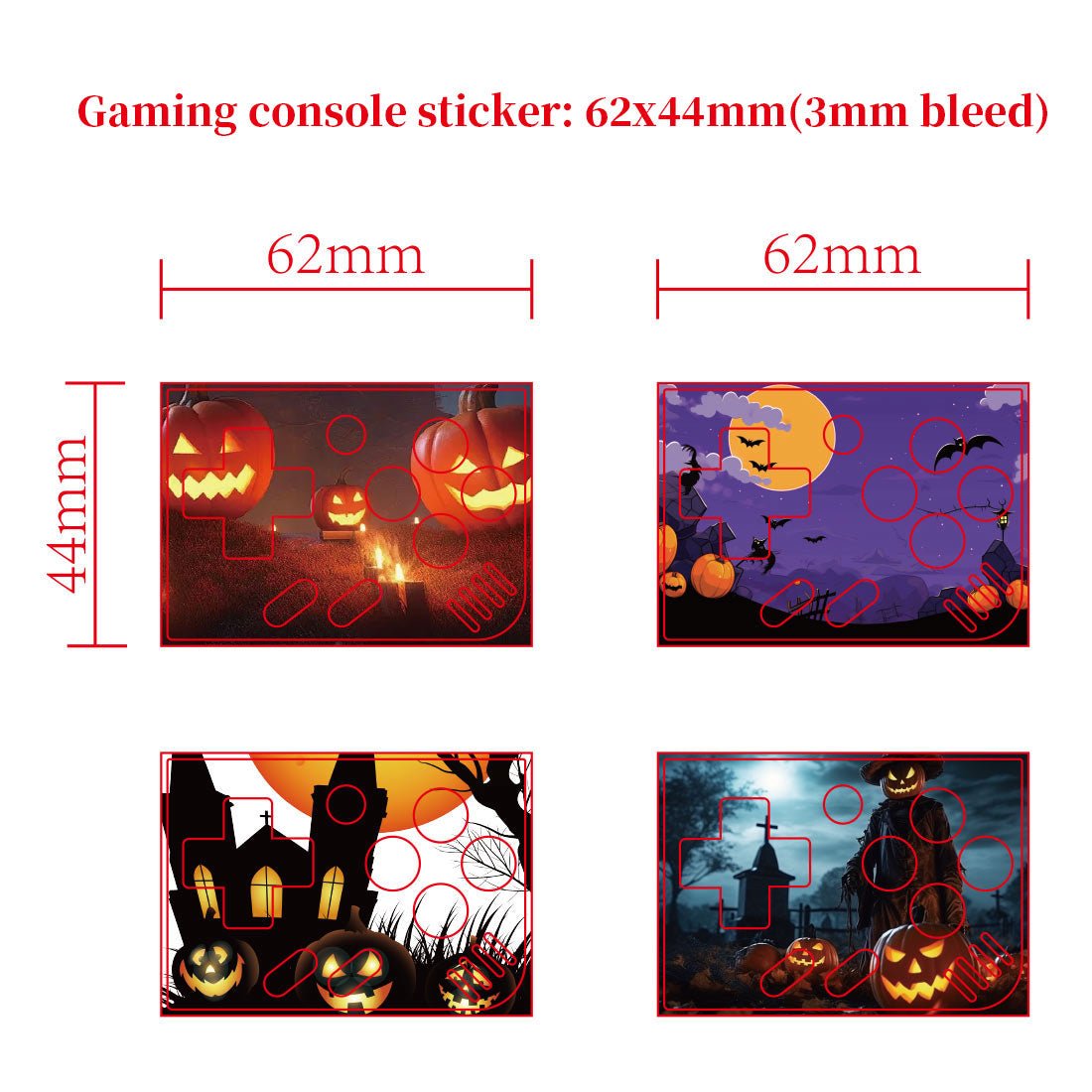Miyoo Mini Plus/V4 Halloween & Christmas Theme Stickers(No delivery if purchased individually)