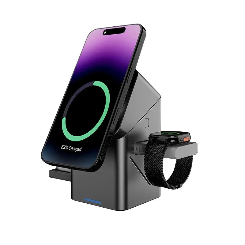 3 in 1 Magnetic Wireless Charger Stand