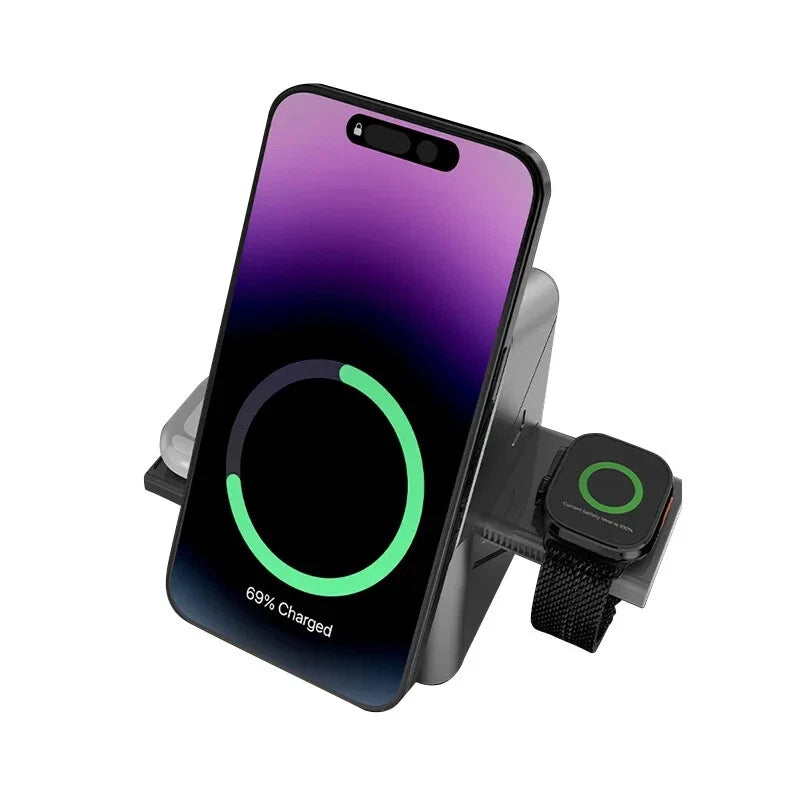 3 in 1 Magnetic Wireless Charger Stand