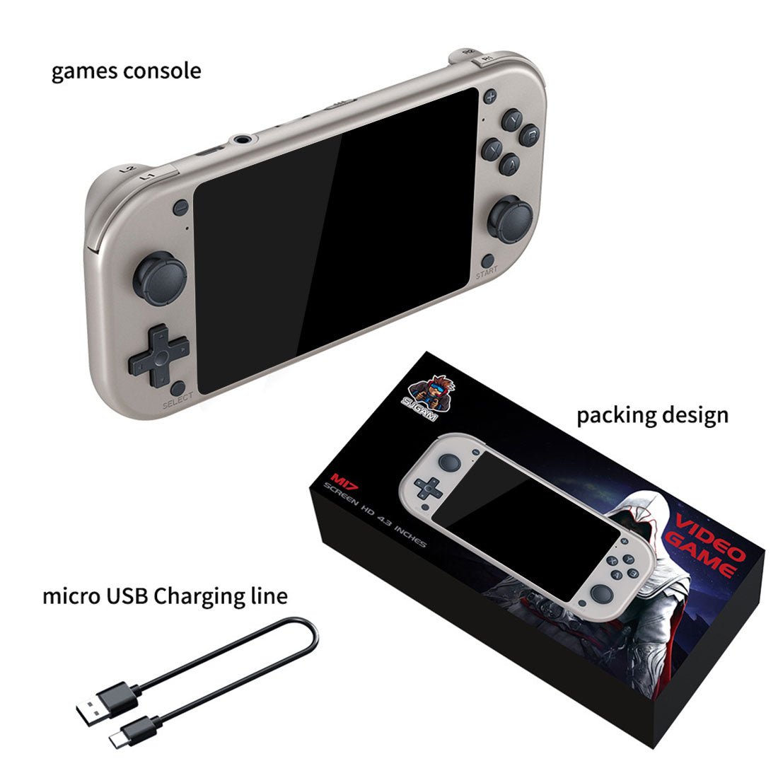 M17 4.3-inch Retro Handheld Pandora Game Console