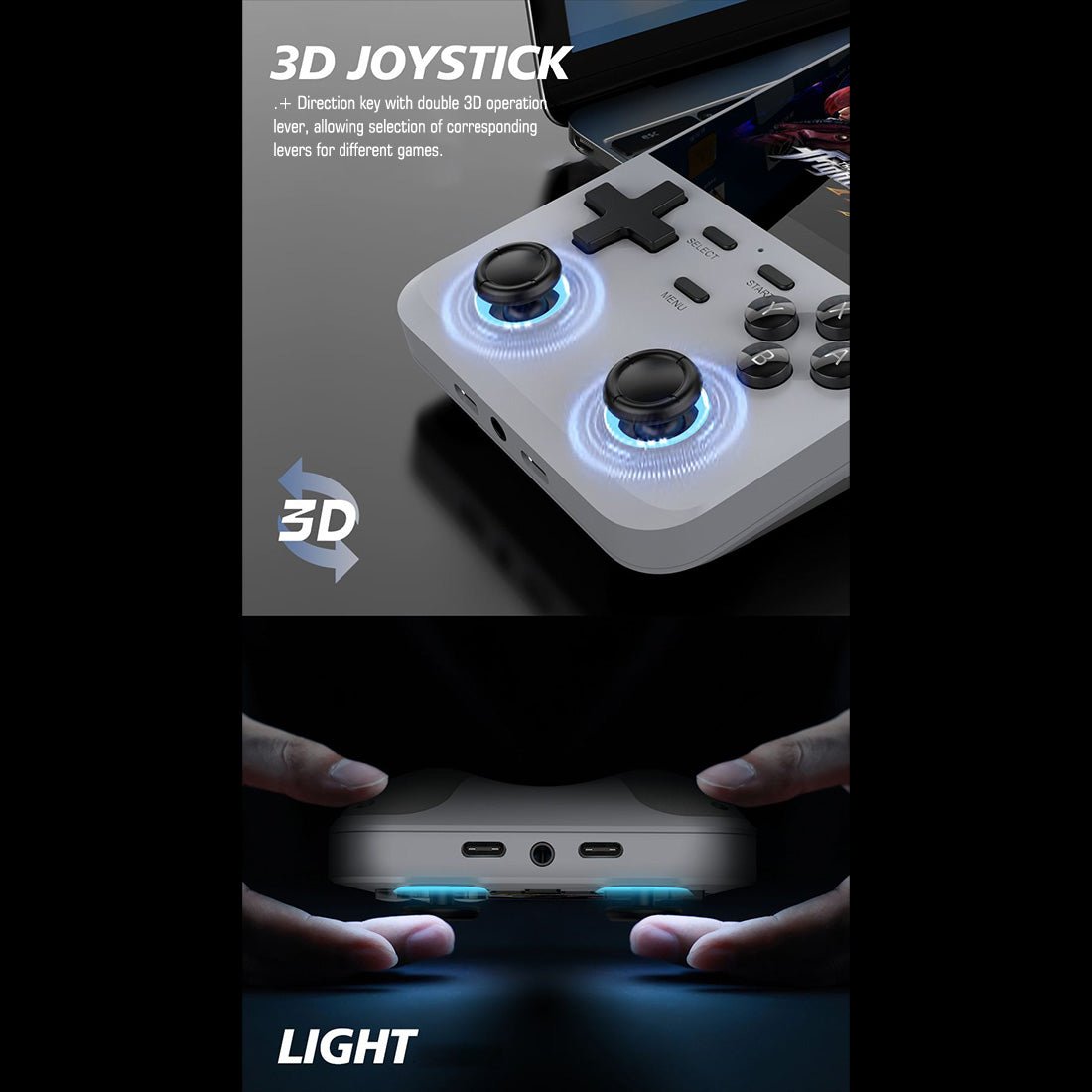 D007 3.5-Inch HD Screen Handheld Retro Arcade Game Console