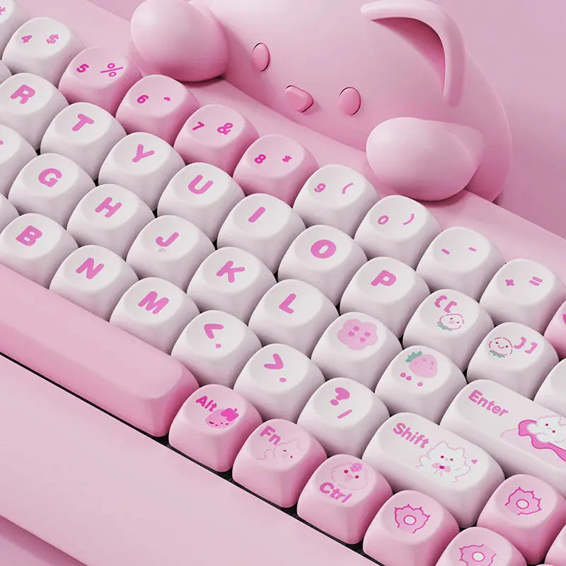 ACGAM C68 Kawaii Cat Hi-Fi Mechanical Keyboard -  keycapcovers