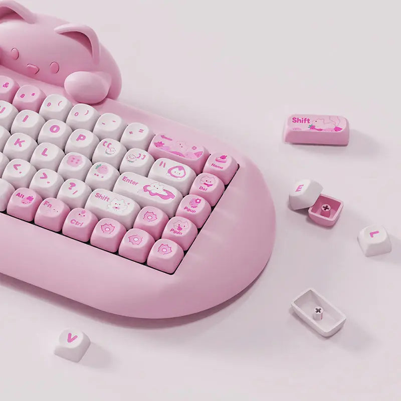 ACGAM C68 Kawaii Cat Hi-Fi Mechanical Keyboard -  keycapcovers