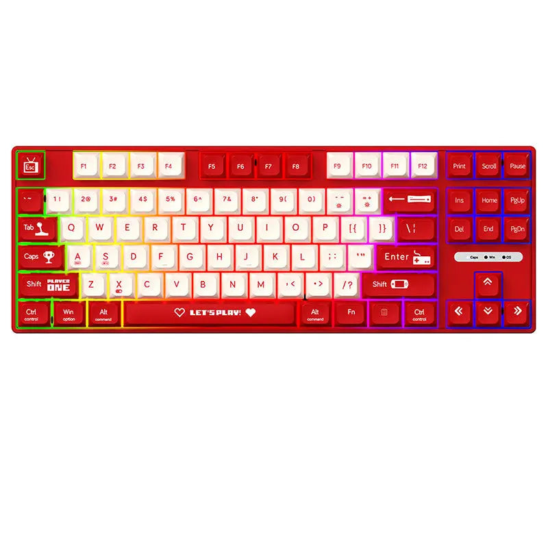 Ajazz AK870MC Rainbow Backlit Mechanical Keyboard Ajazz