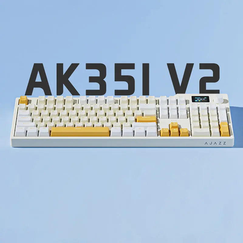 Ajazz AK35I V2 Wireless Mechanical Keyboard With TFT Screen -  keycapcovers