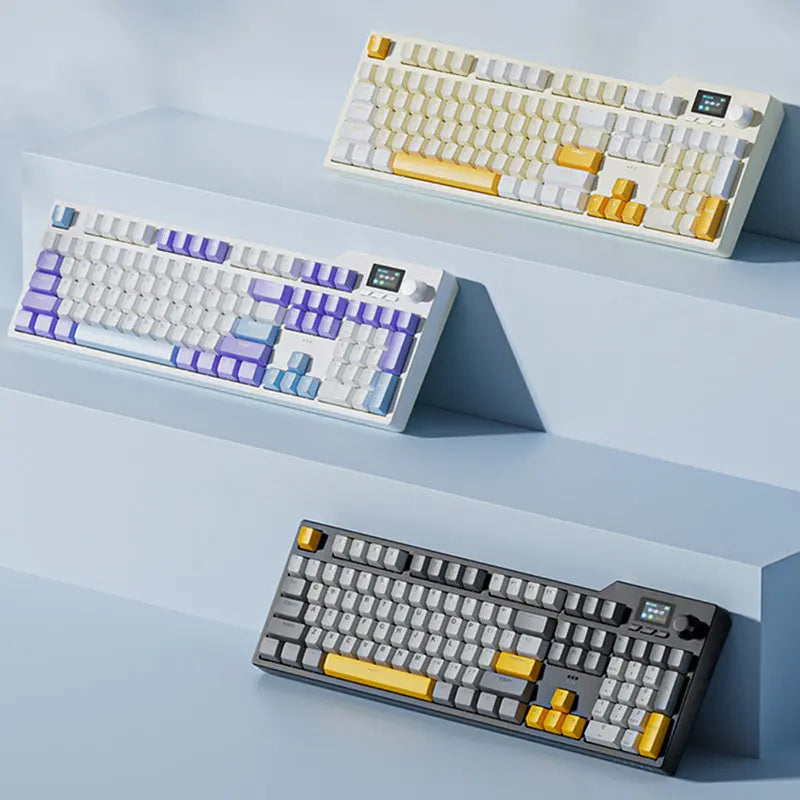 Ajazz AK35I V2 Wireless Mechanical Keyboard With TFT Screen -  keycapcovers