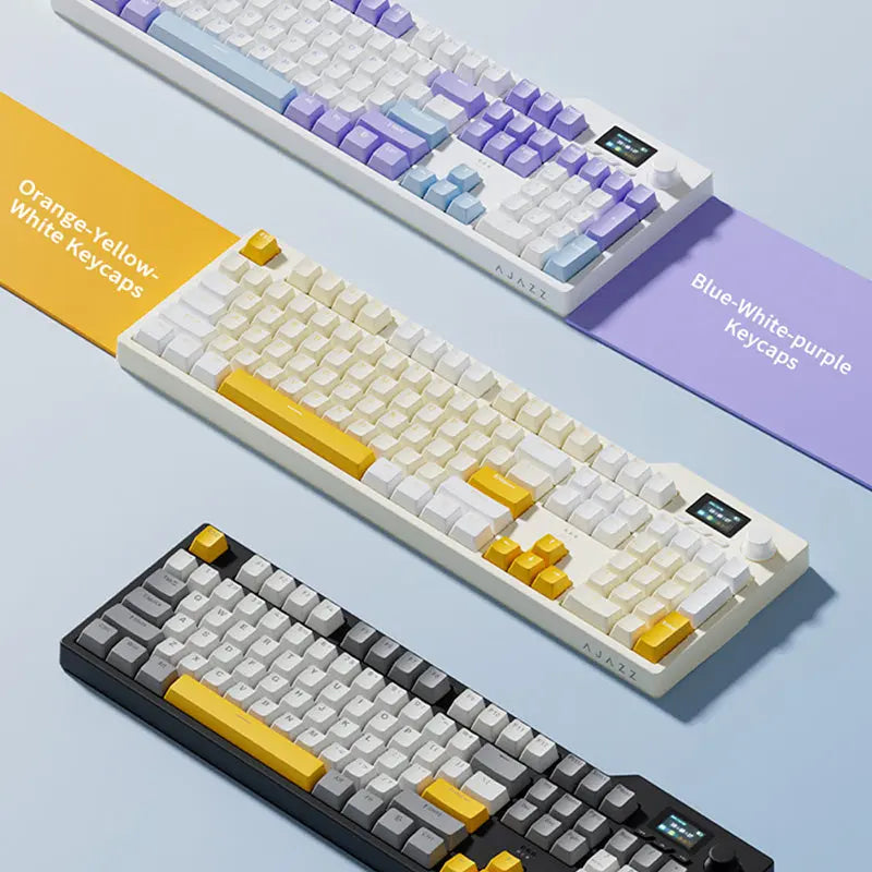 Ajazz AK35I V2 Wireless Mechanical Keyboard With TFT Screen -  keycapcovers