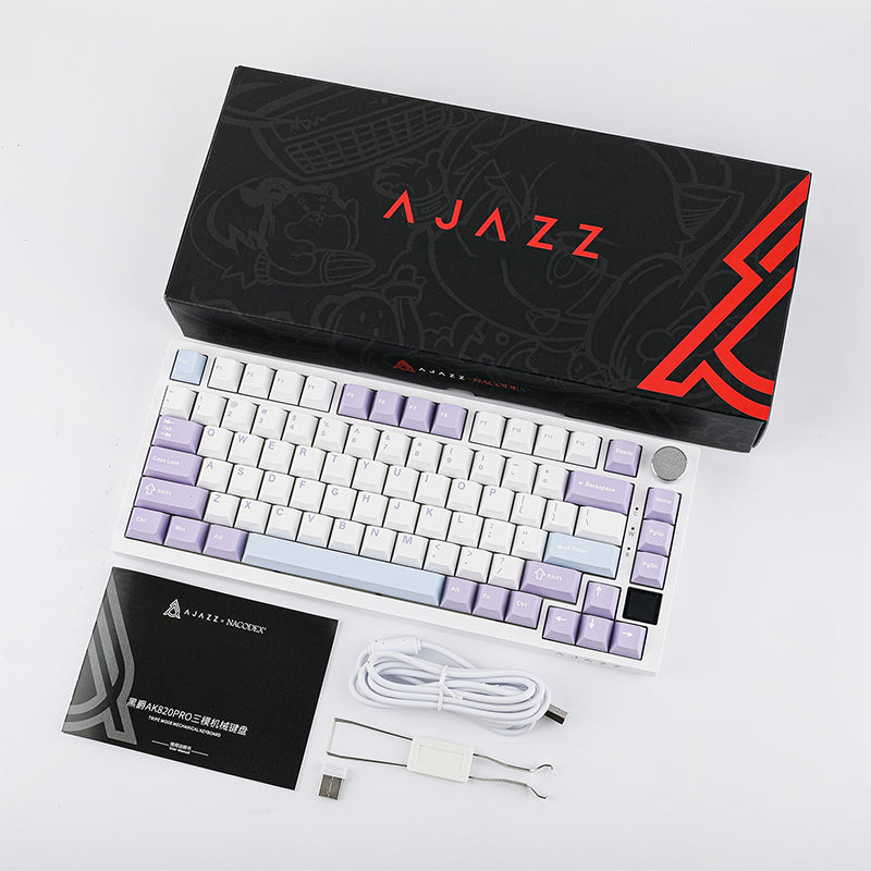 Ajazz AK820 Pro Mechanical Keyboard Creamy Keyboard -  keycapcovers