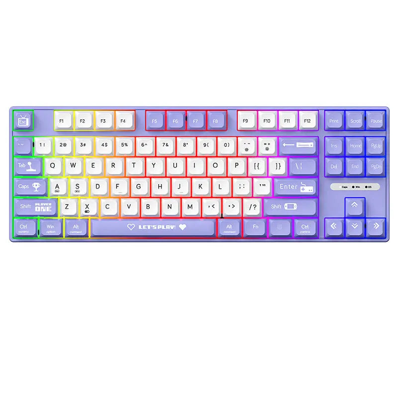 Ajazz AK870MC Rainbow Backlit Mechanical Keyboard Ajazz
