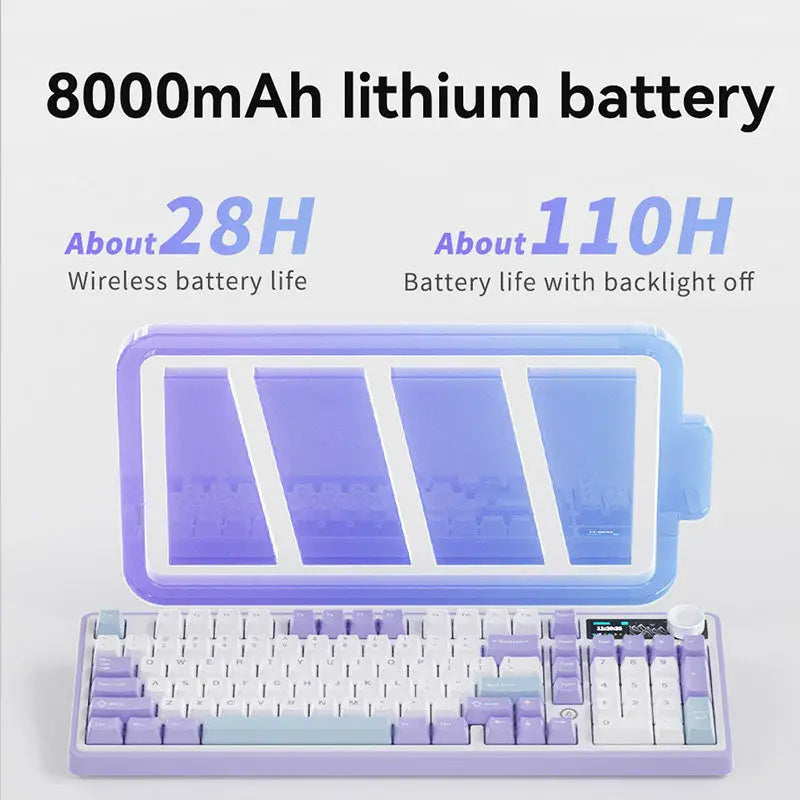 Ajazz AK980 TFT Display Wireless Mechanical Keyboard Ajazz