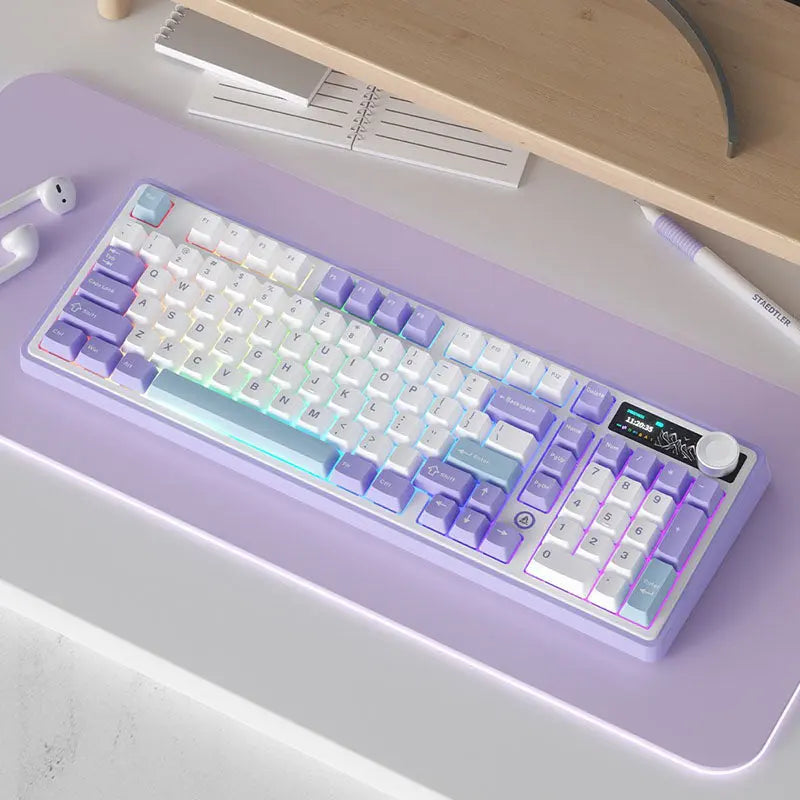 Ajazz AK980 TFT Display Wireless Mechanical Keyboard Ajazz