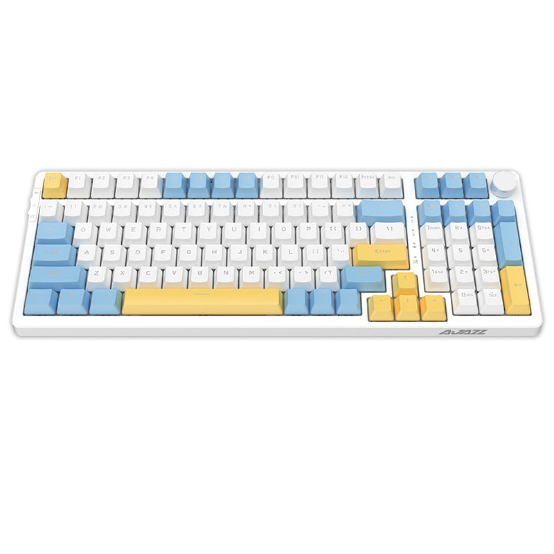 Ajazz AK992 Summer Blue Wireless Mechanical Keyboard -  keycapcovers