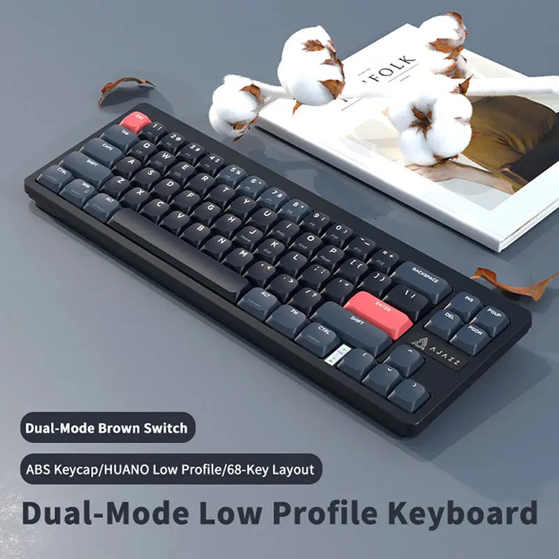 Ajazz AKL680 Wireless Low Profile Mechanical Keyboard -  keycapcovers