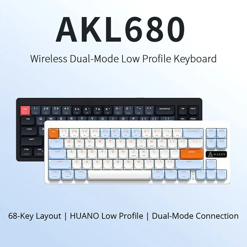 Ajazz AKL680 Wireless Low Profile Mechanical Keyboard -  keycapcovers