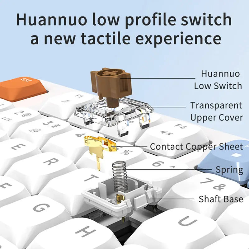 Ajazz AKP815 Function Screen Low Profile Wired Mechanical Keyboard -  keycapcovers
