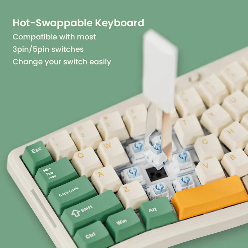 Ajazz AKS068 Alice VIA Mechanical Keyboard -  keycapcovers