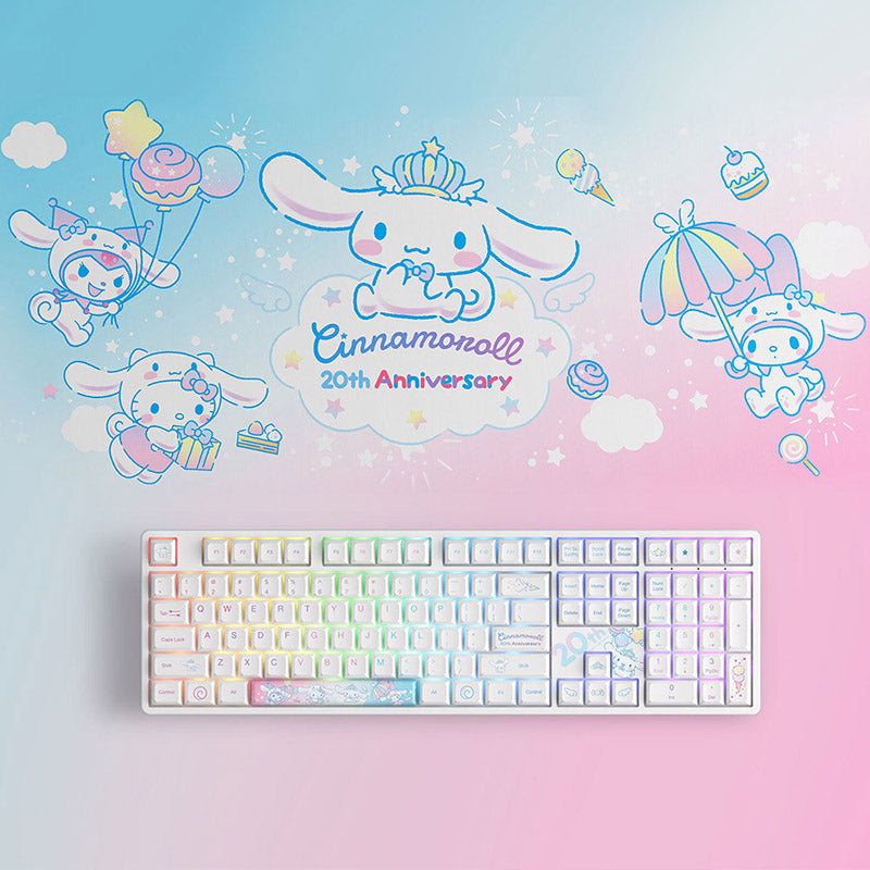 Akko Cinnamoroll 20th Anniversary 3108RF Wireless Mechanical Keyboard -  keycapcovers