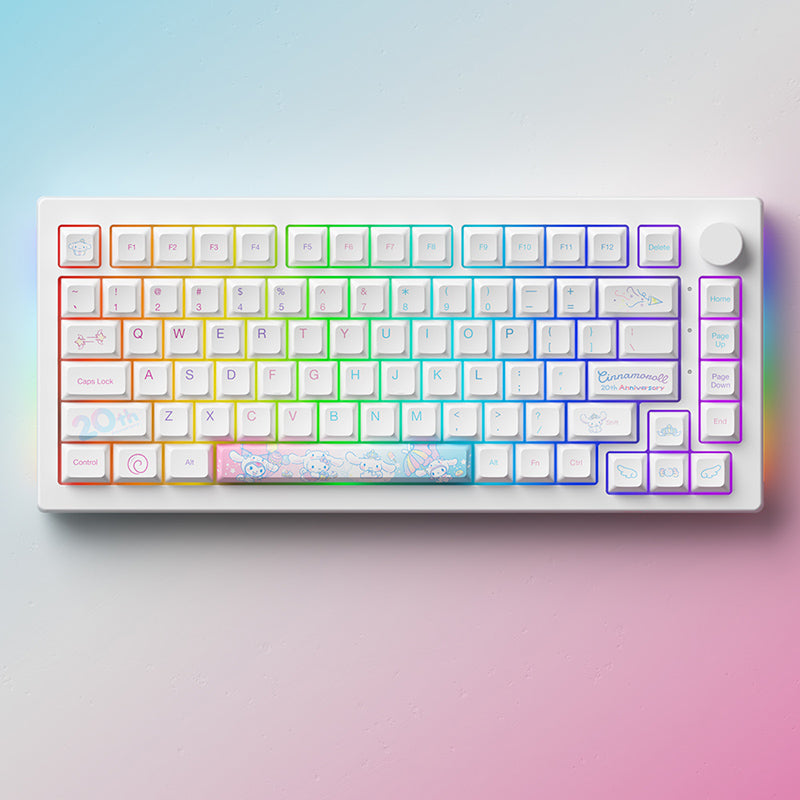 Akko Cinnamoroll 20th Anniversary 5075B Plus Wireless Mechanical Keyboard -  keycapcovers