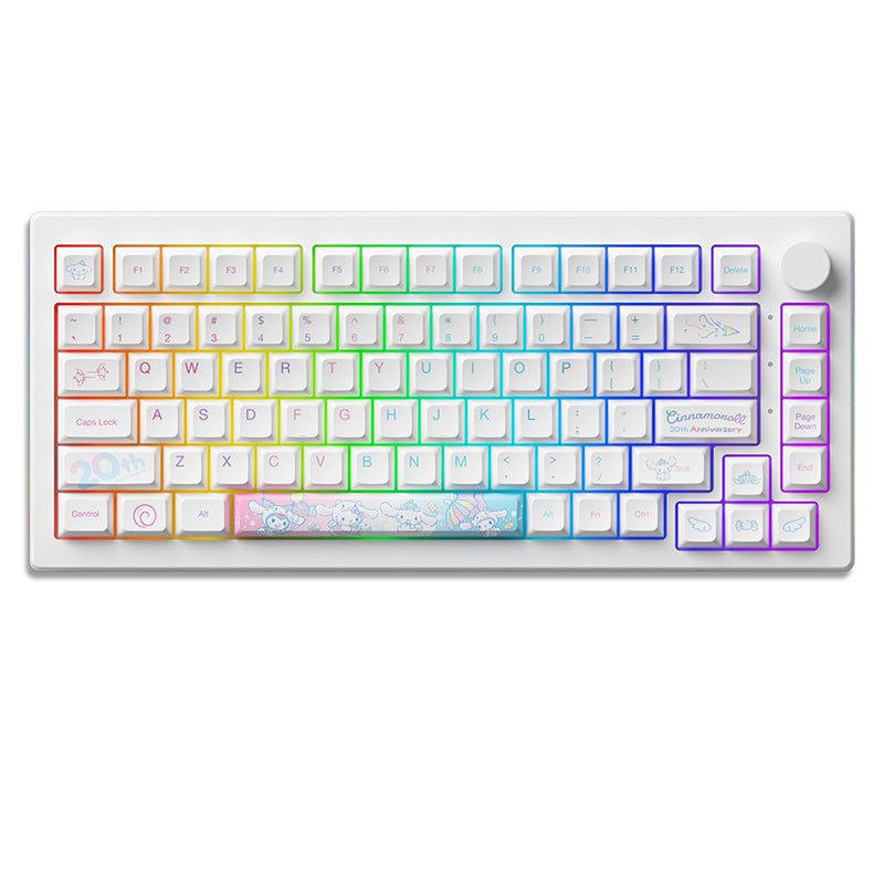 Akko Cinnamoroll 20th Anniversary 5075B Plus Wireless Mechanical Keyboard -  keycapcovers